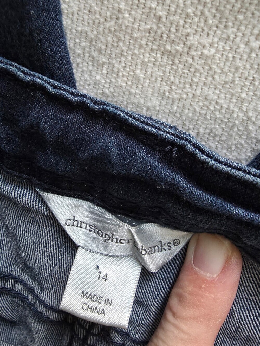 Christopher & Banks Cropped Jeans, Size 14 - Picture 5 of 6